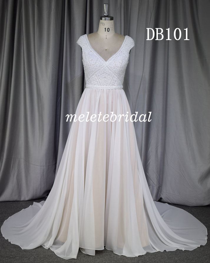 wholesales price chiffon fashion bridal dress