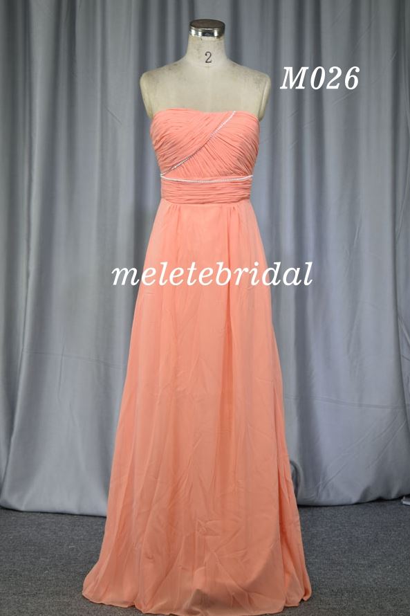 factory made beading details chiffon bridesmaid dress