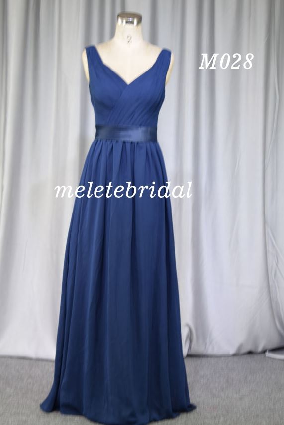 Guangzhou factory made wholesales price chiffon bridesmaid dress