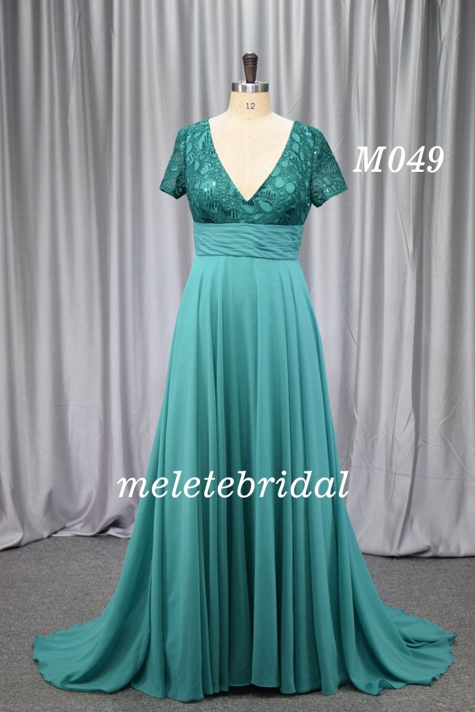 Bright green color wholesale price vintage bridal mother gown