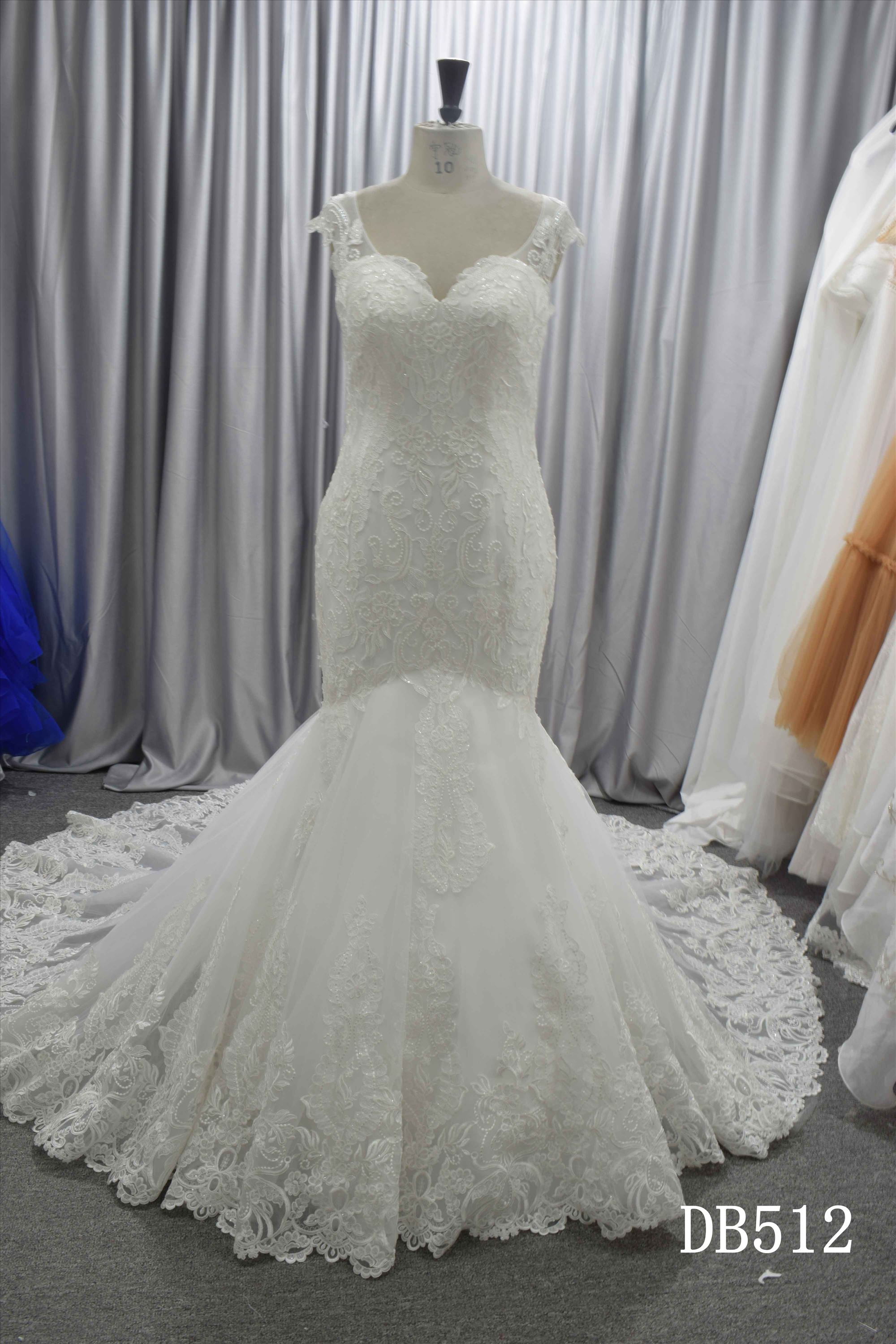 Mermaid style wholesale wedding dress with nice lace