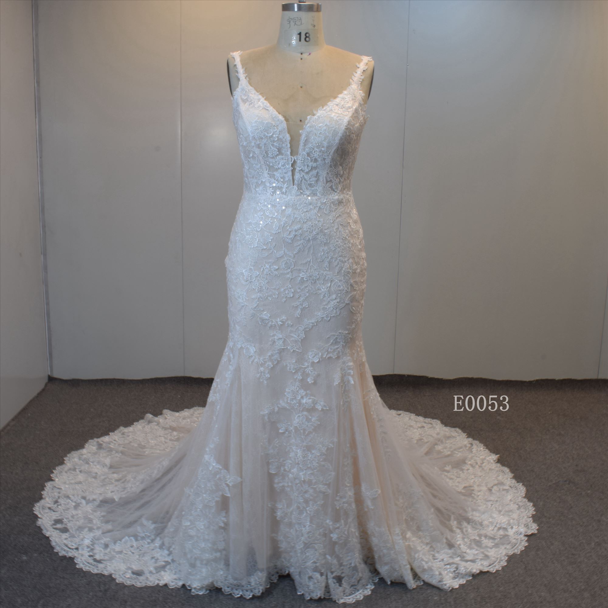 Straps Mermaid Bridal Gown Whole Sell  Bridal Dress Made In Guangzhou