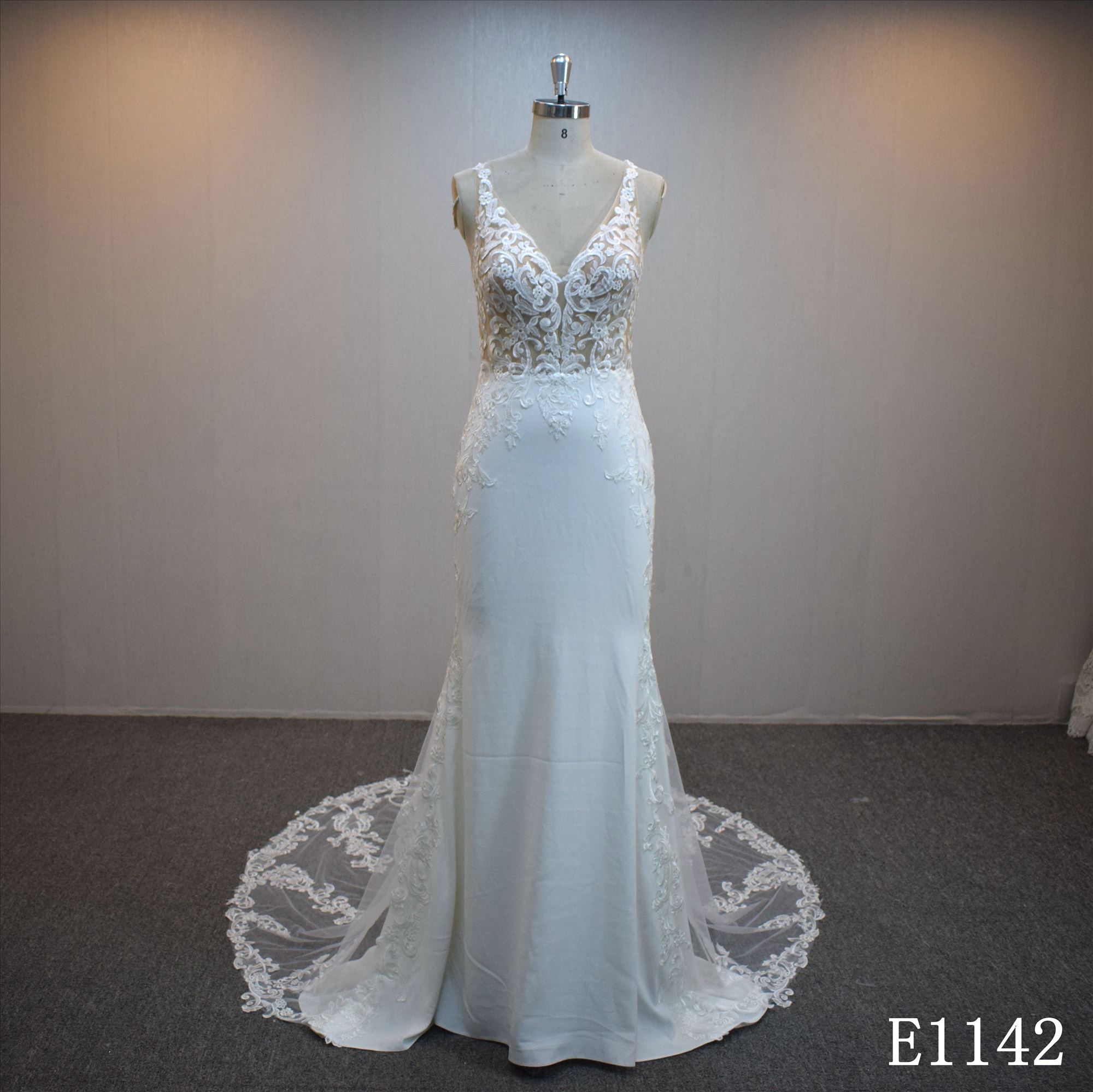 Lastest design Mermaid bridal dress guangzhou factory made elegant bridal dress