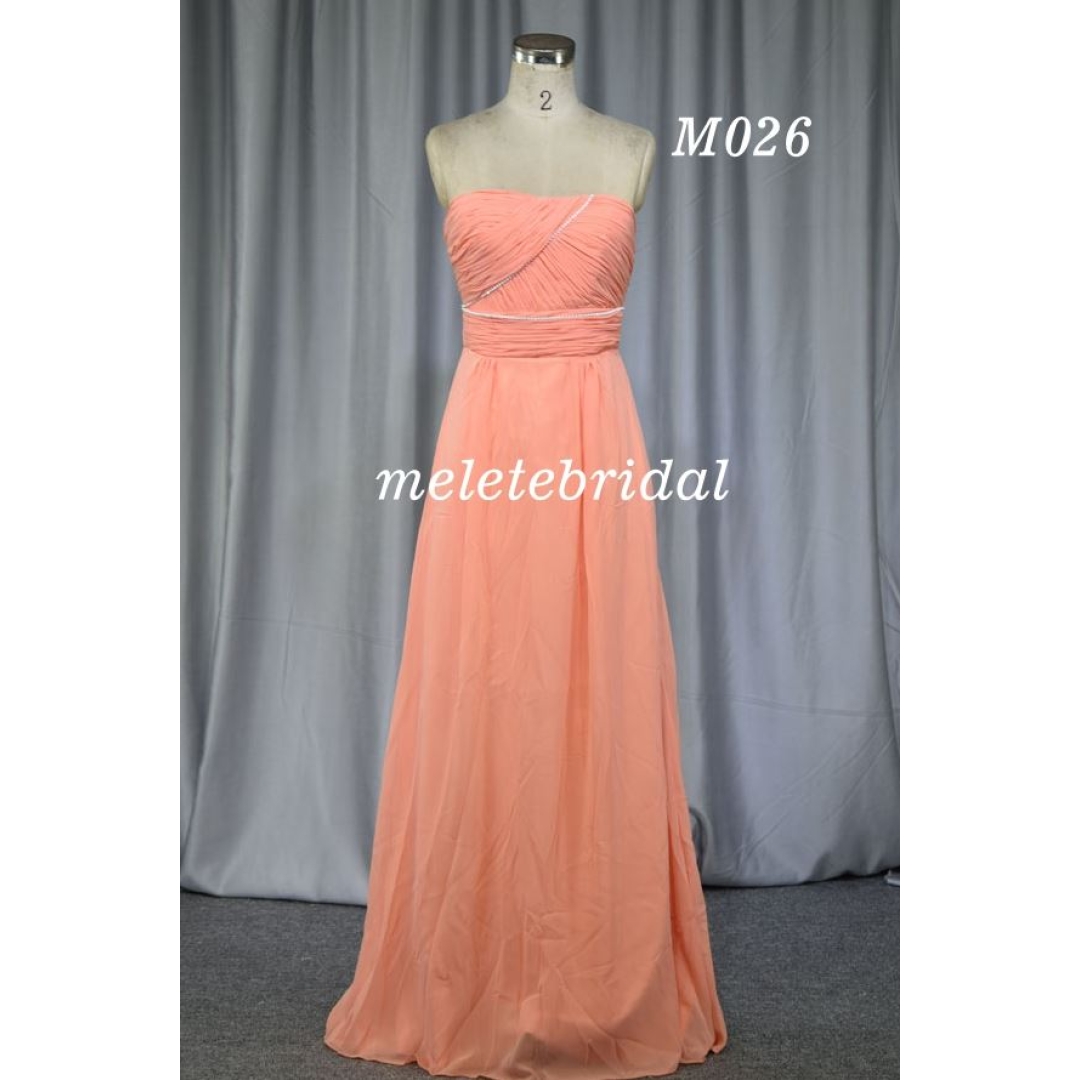 factory made beading details chiffon bridesmaid dress