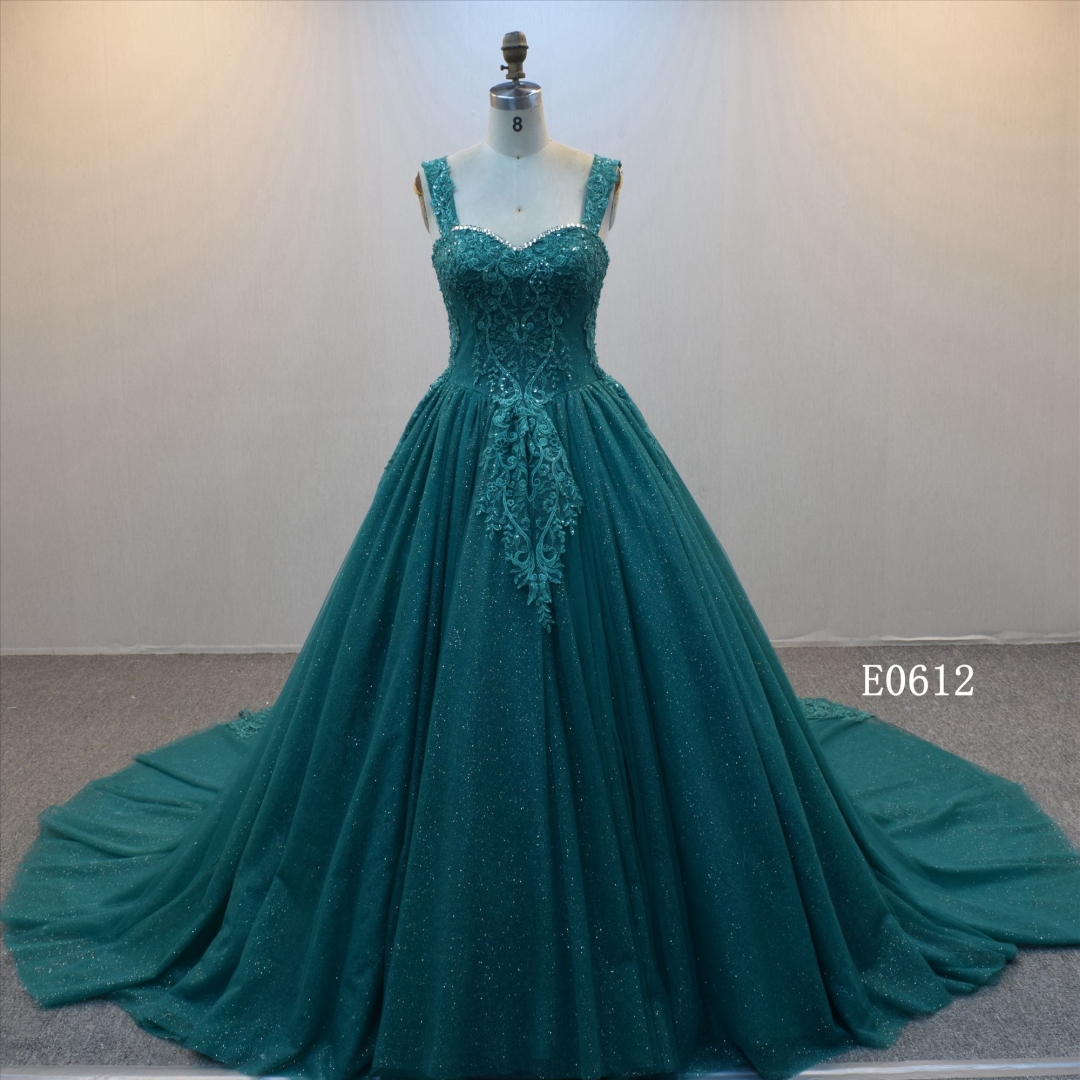 Ball Gown Evening Dress With Beaded Sweetheart Neckline Wedding Dress