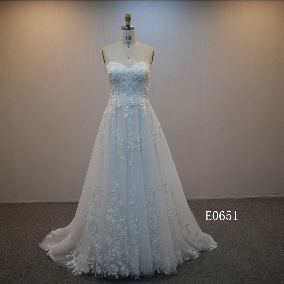 Wholesale A Line Customized Off Shoulder Bridal Dress