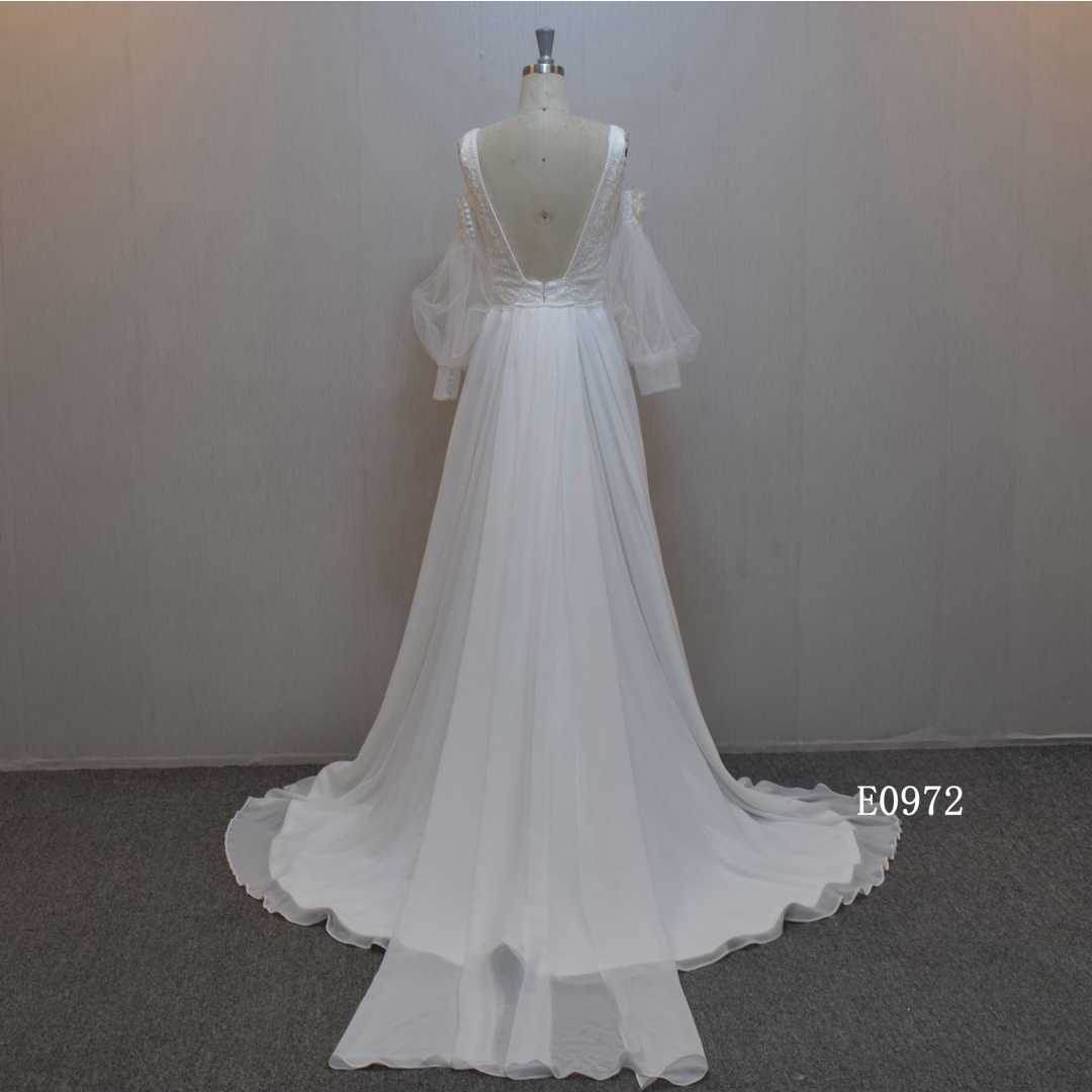 New design Mermaid bridal dress guangzhou factory made elegant Lace bridal dress