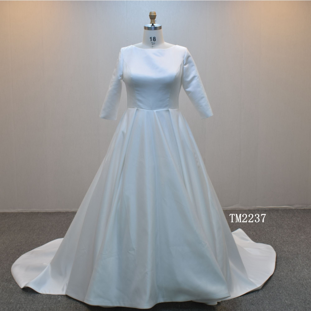 New design A-line bridal dress guangzhou factory made elegant Simple bridal dress