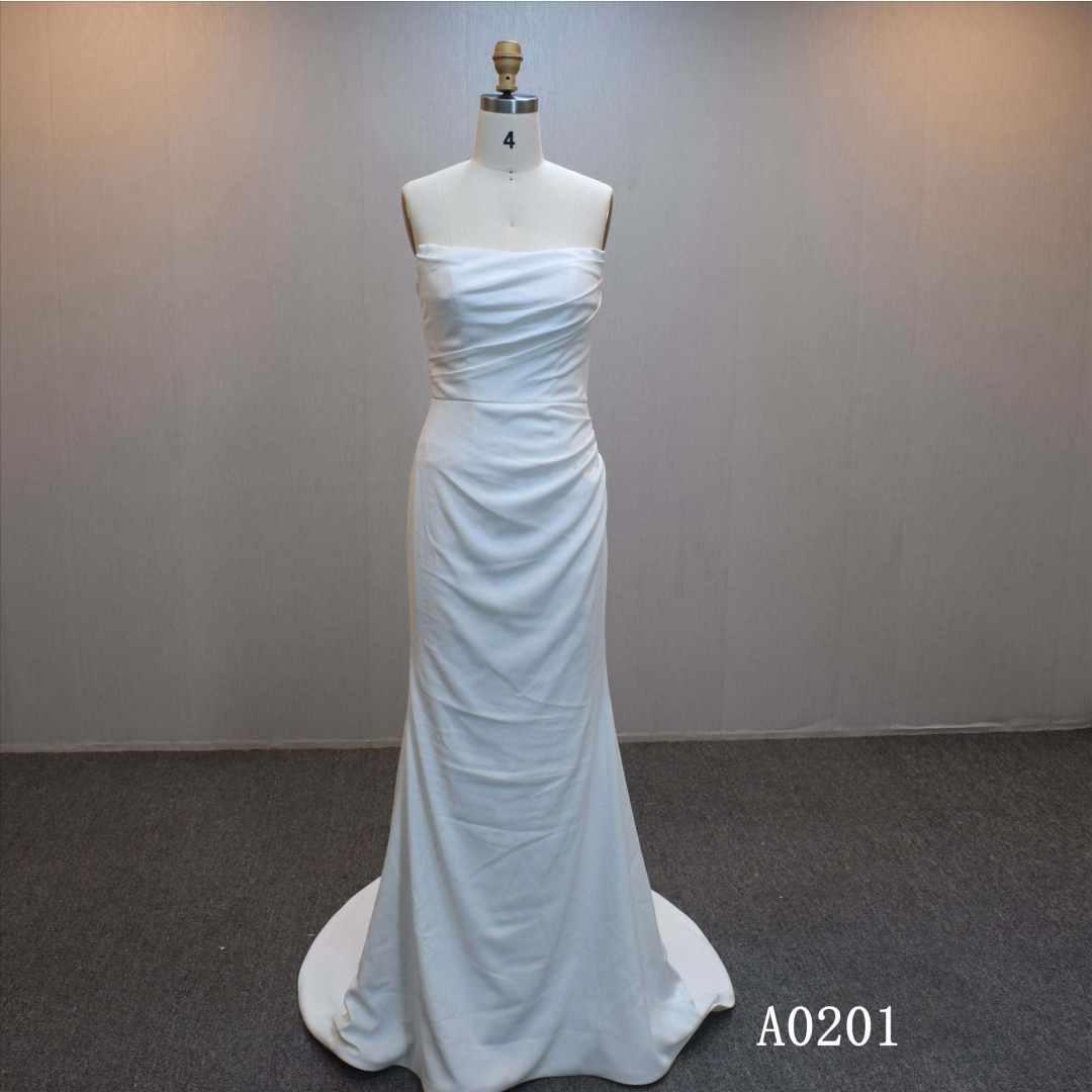 Special design Mermaid bridal dress guangzhou factory made elegant Simple bridal dress