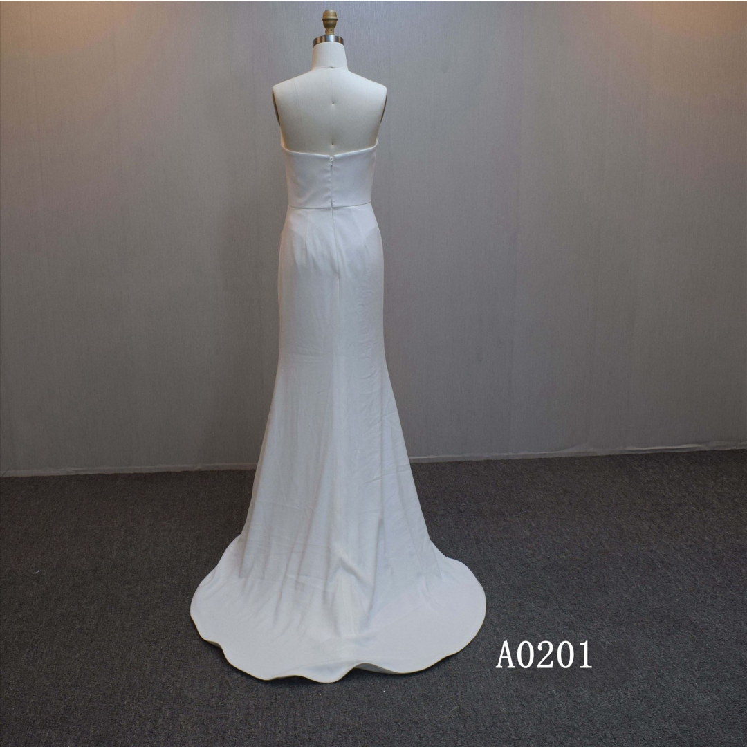 Special design Mermaid bridal dress guangzhou factory made elegant Simple bridal dress