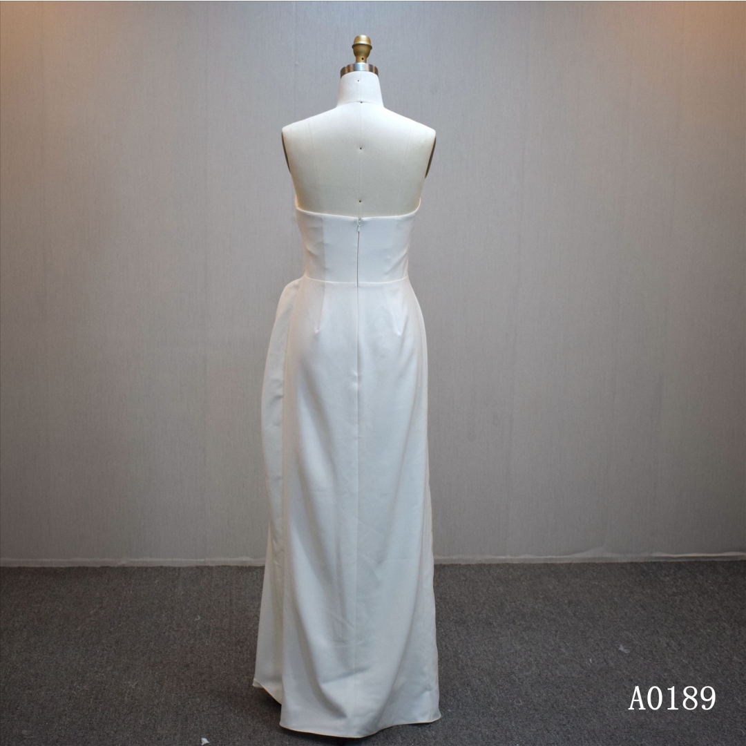 Lastest design A-line bridal dress guangzhou factory made elegant bridal dress