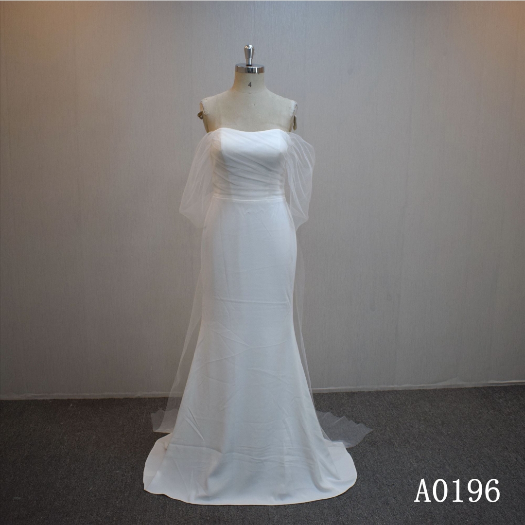 Lastest design Mermaid bridal dress guangzhou factory made elegant Lace bridal dress