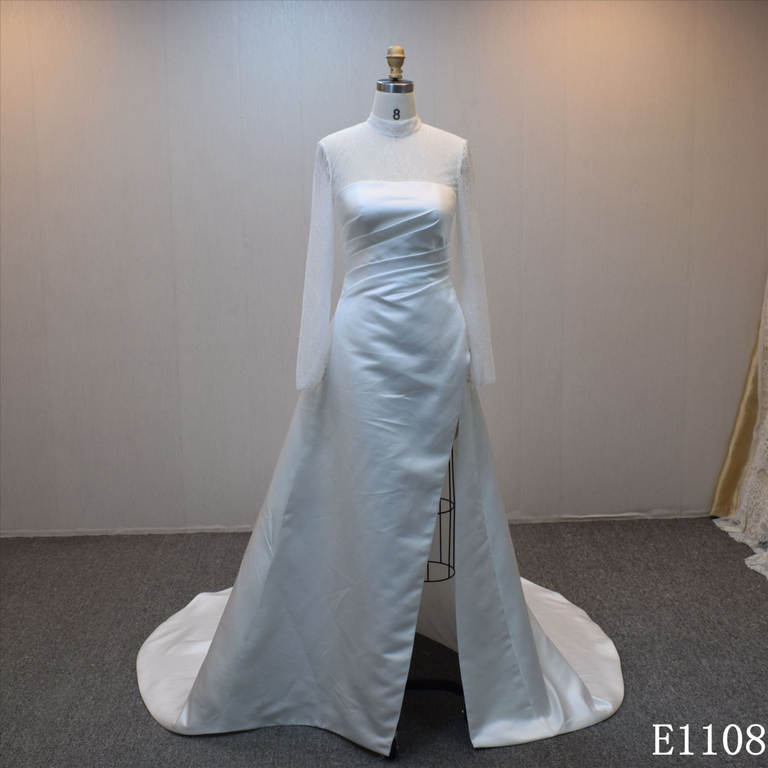 Lastest design  A-line bridal dress guangzhou factory made elegant bridal dress