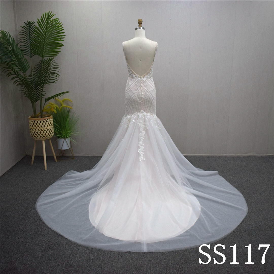 2024 Deep V Neck Wedding Dress Mermaid Elegant Bridal Gowns Vestido De Novia