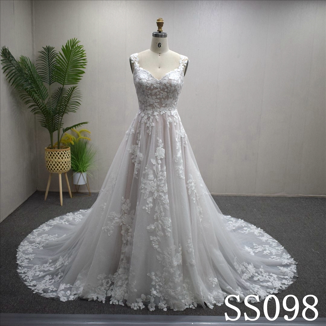 Simple Sweat heart Wedding Dress A-line Elegant Bridal Gowns For Lady