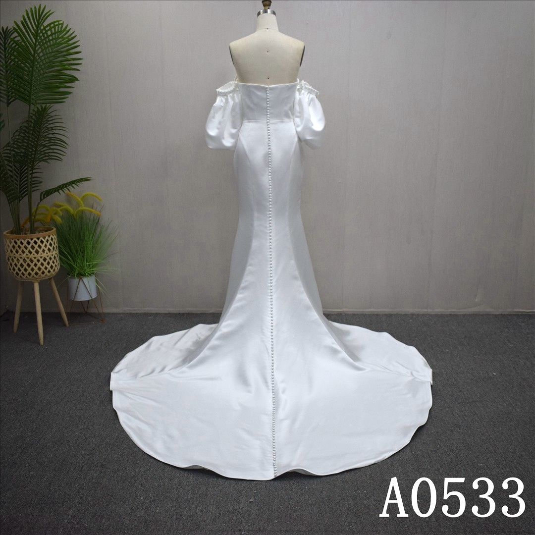 New Mermaid Off-shoulder Wedding Dress Elegant Bridal Gowns Simple Bride Dresses