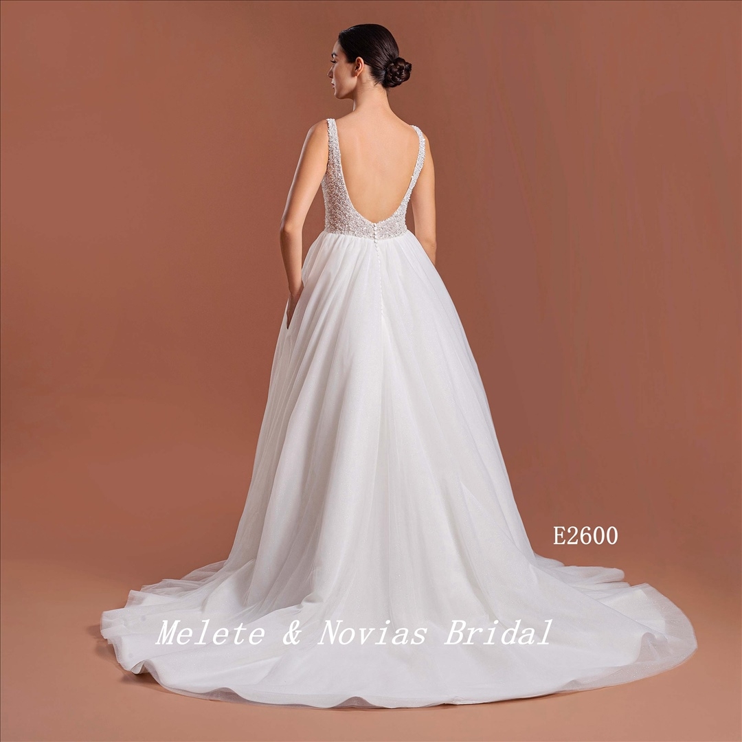 Square Neckline Wedding Dress Elegant Diamonds Ball Gown