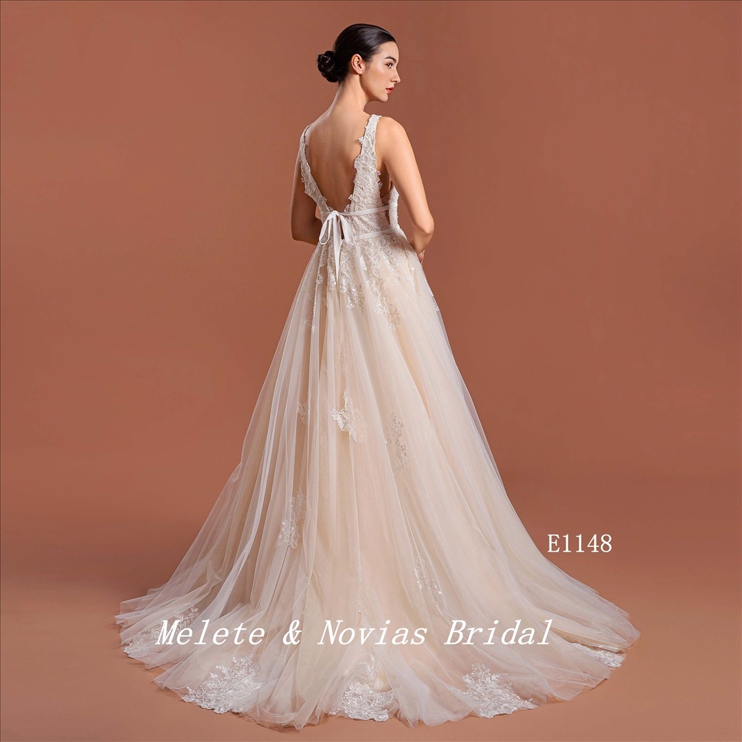 2024 New V Neckline Wedding Dress Elegant Lace Wedding Gown