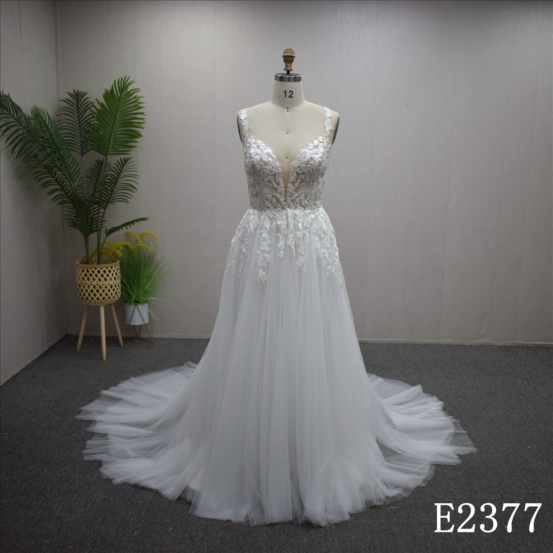 Wedding Dress 2024 New V Neckline Gown Elegant Vestidos de Novias