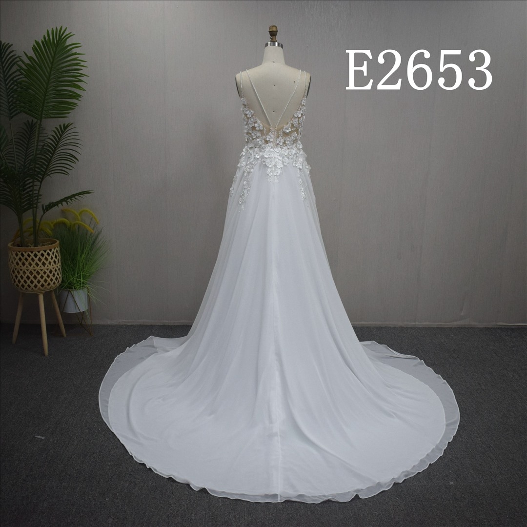 Elegant 2025 Wedding Dress Flower Bridal Gown