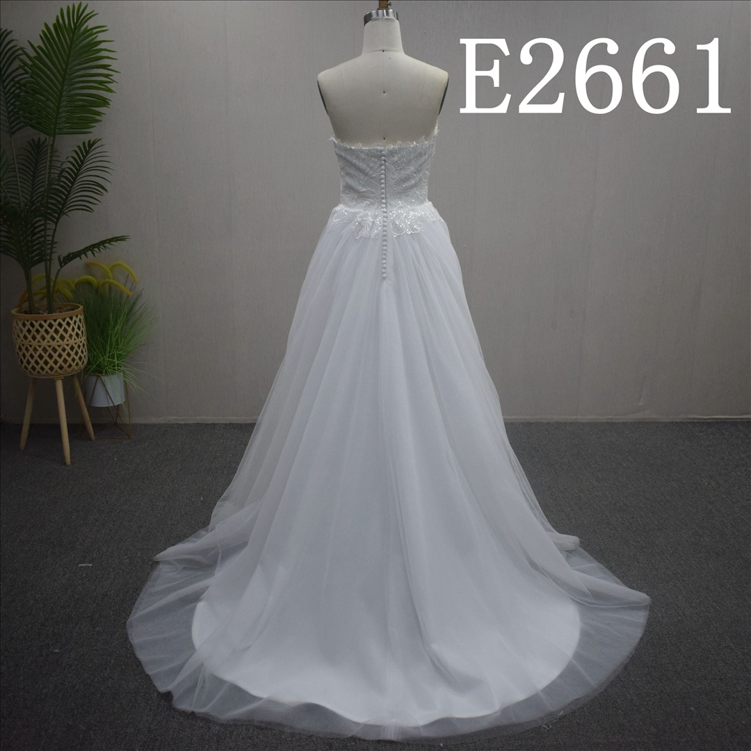 2025 Wedding Dress Sweet Heart Neckline Bridal Gown