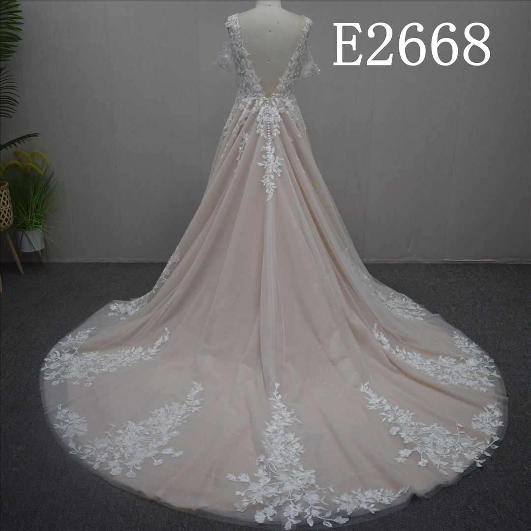 2025 Wedding Dress V Neckline Off Shoulder Bridal Gown