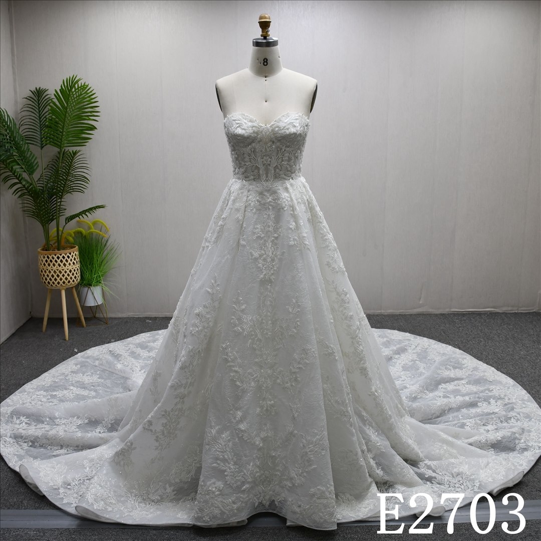 High-end Elegant Lace Sheath Beaded Applique bones A-Line Wedding Dresses