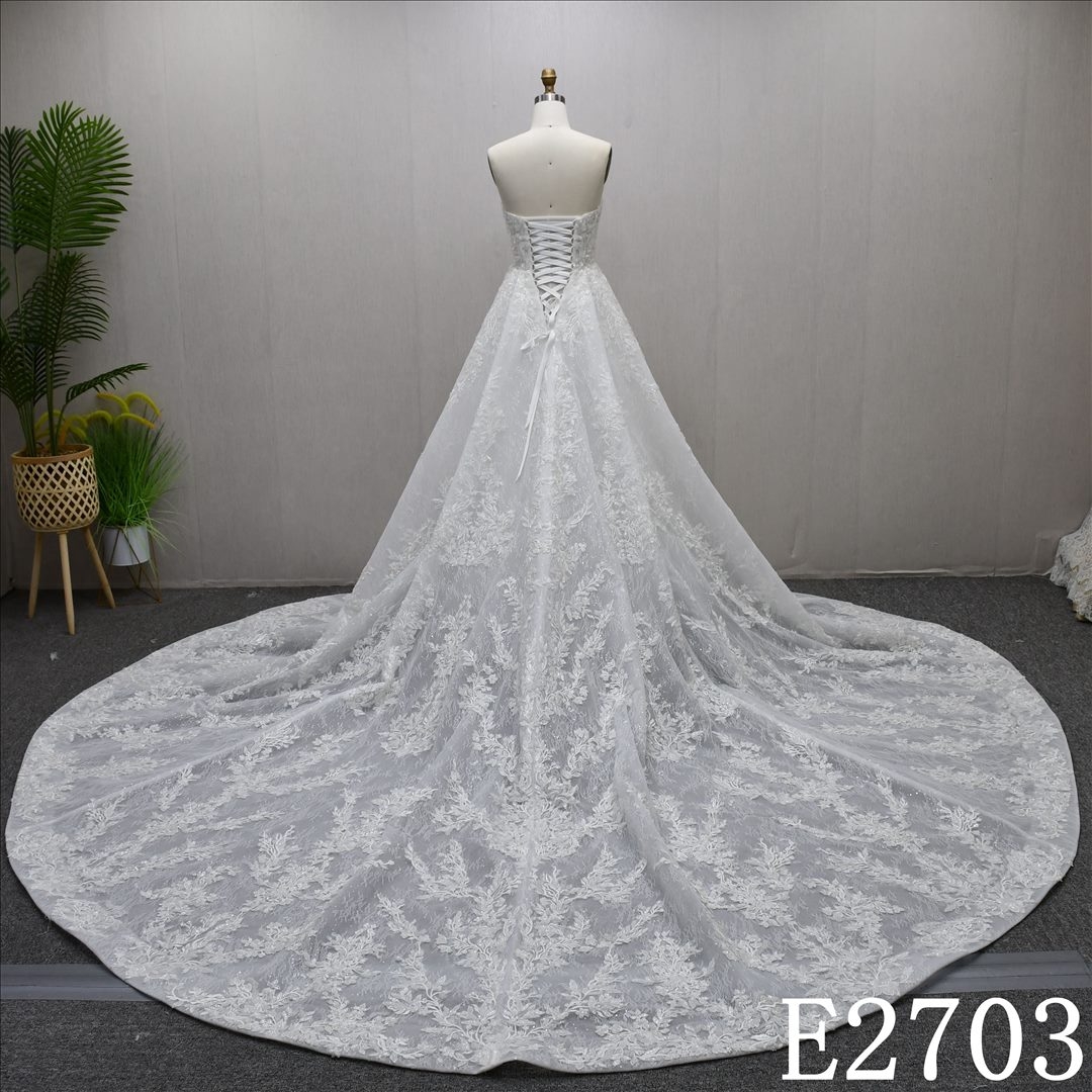 High-end Elegant Lace Sheath Beaded Applique bones A-Line Wedding Dresses