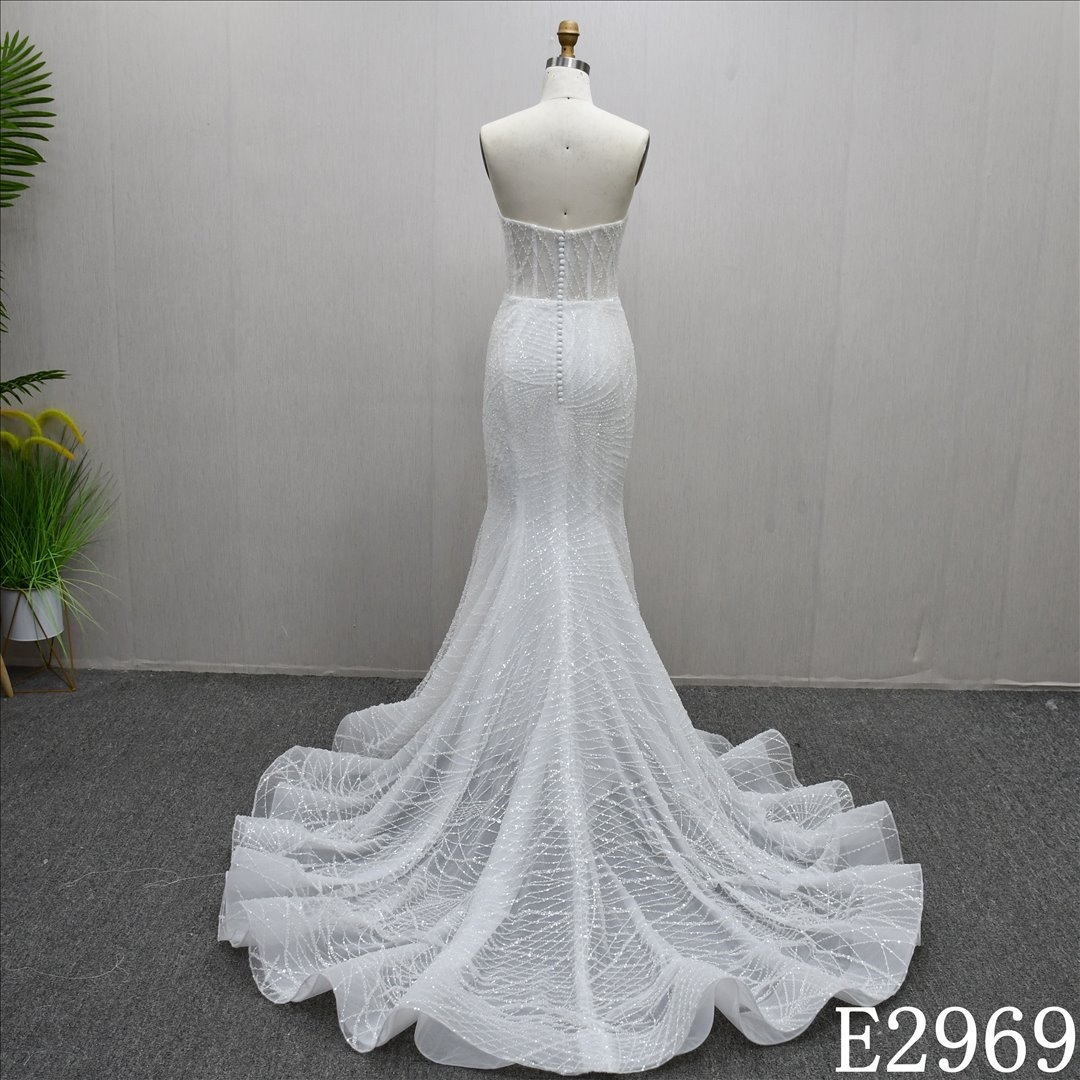 Luxury Elegant Detachable Straps Wedding Mermaid Unique Style Bridal Gowns