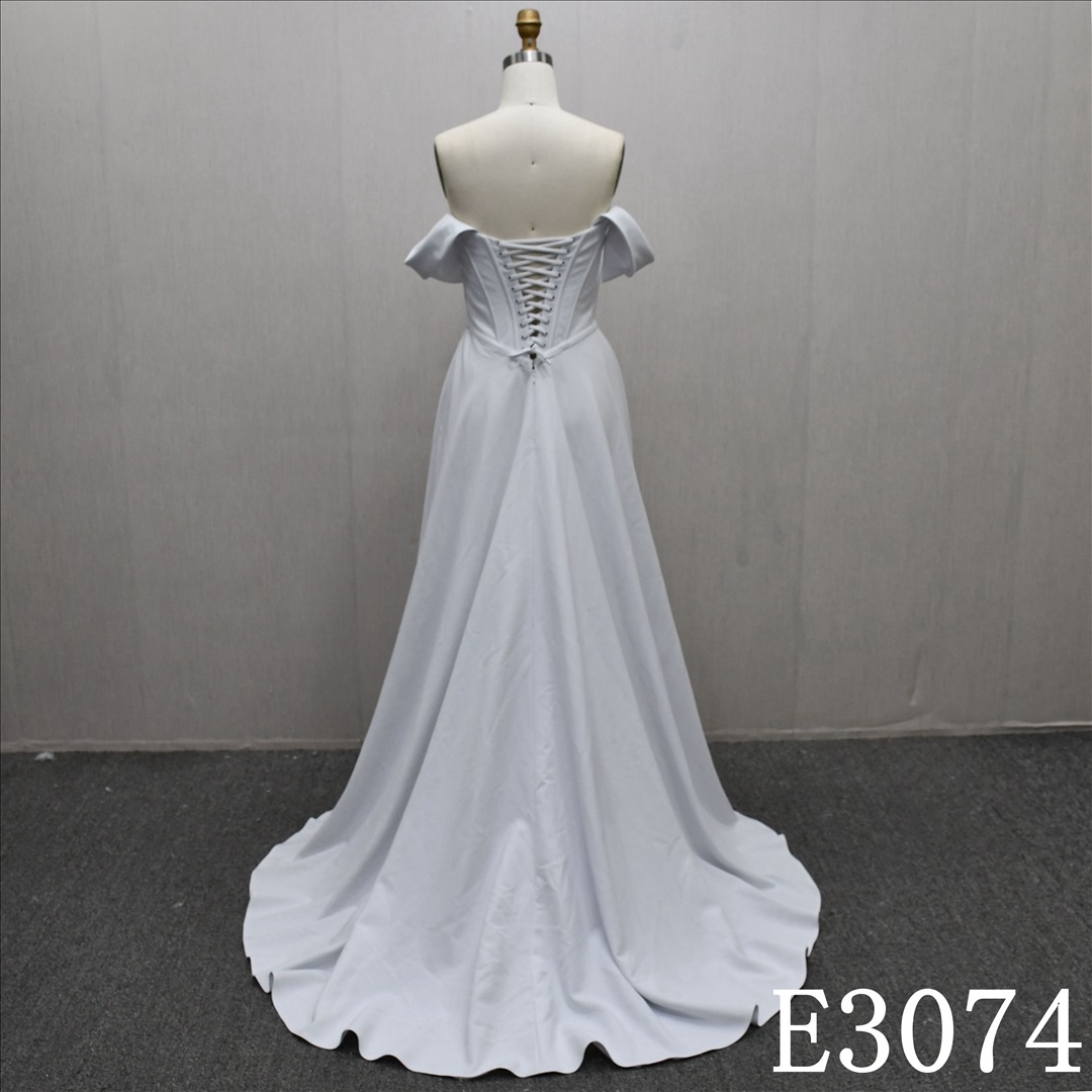 Elegant Detachable Long Sleeve Wrap Wedding Dress Lace Applique Bridal Gowns