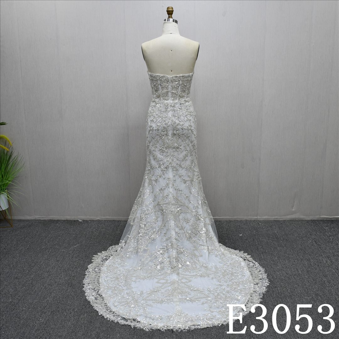 Luxury Sweetheart Neck Mermaid Wedding Beaded  Applique Elegant Bridal Gowns