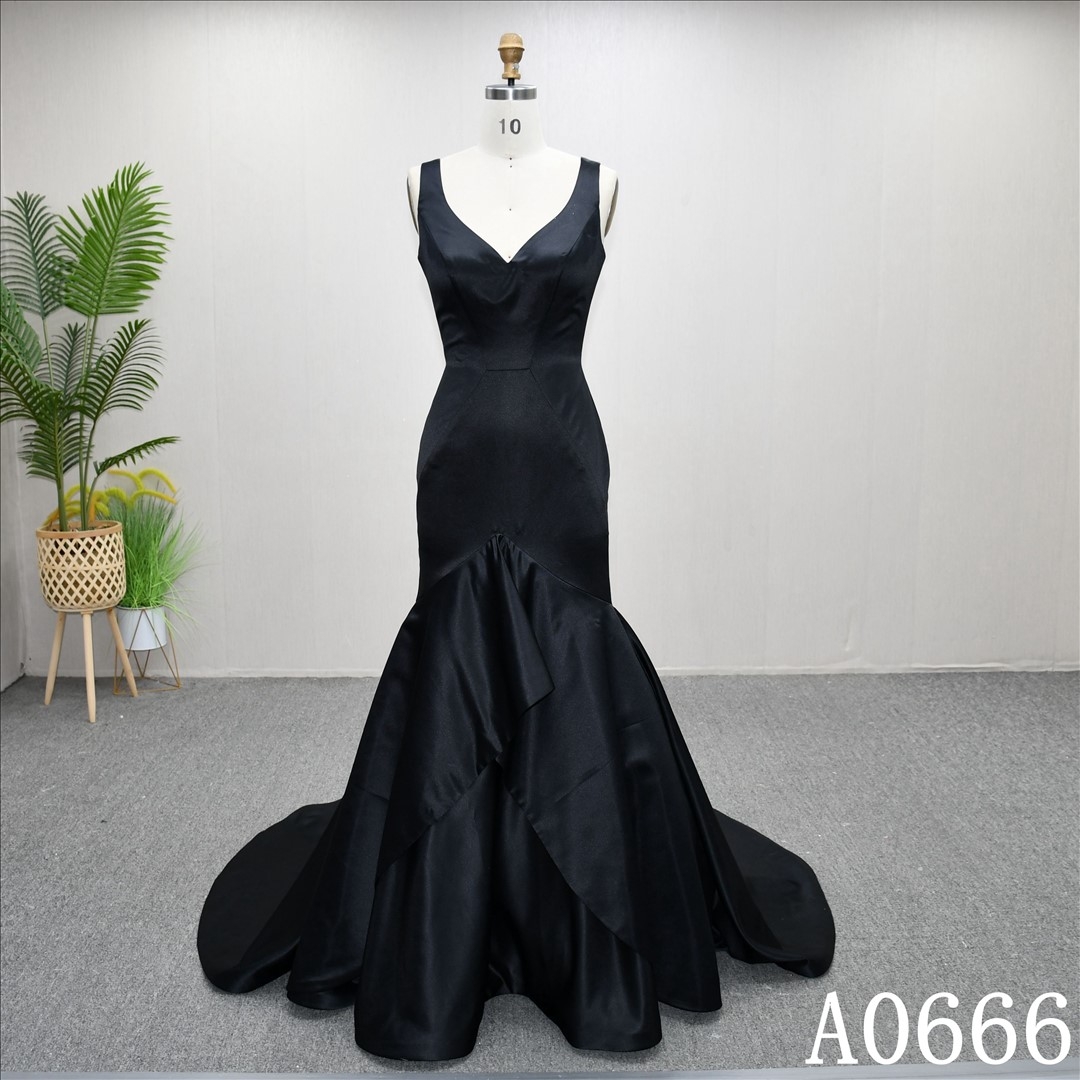 Black Sweetheart Sheath Mermaid Wedding Dress High Quality Prom Bridal Gown