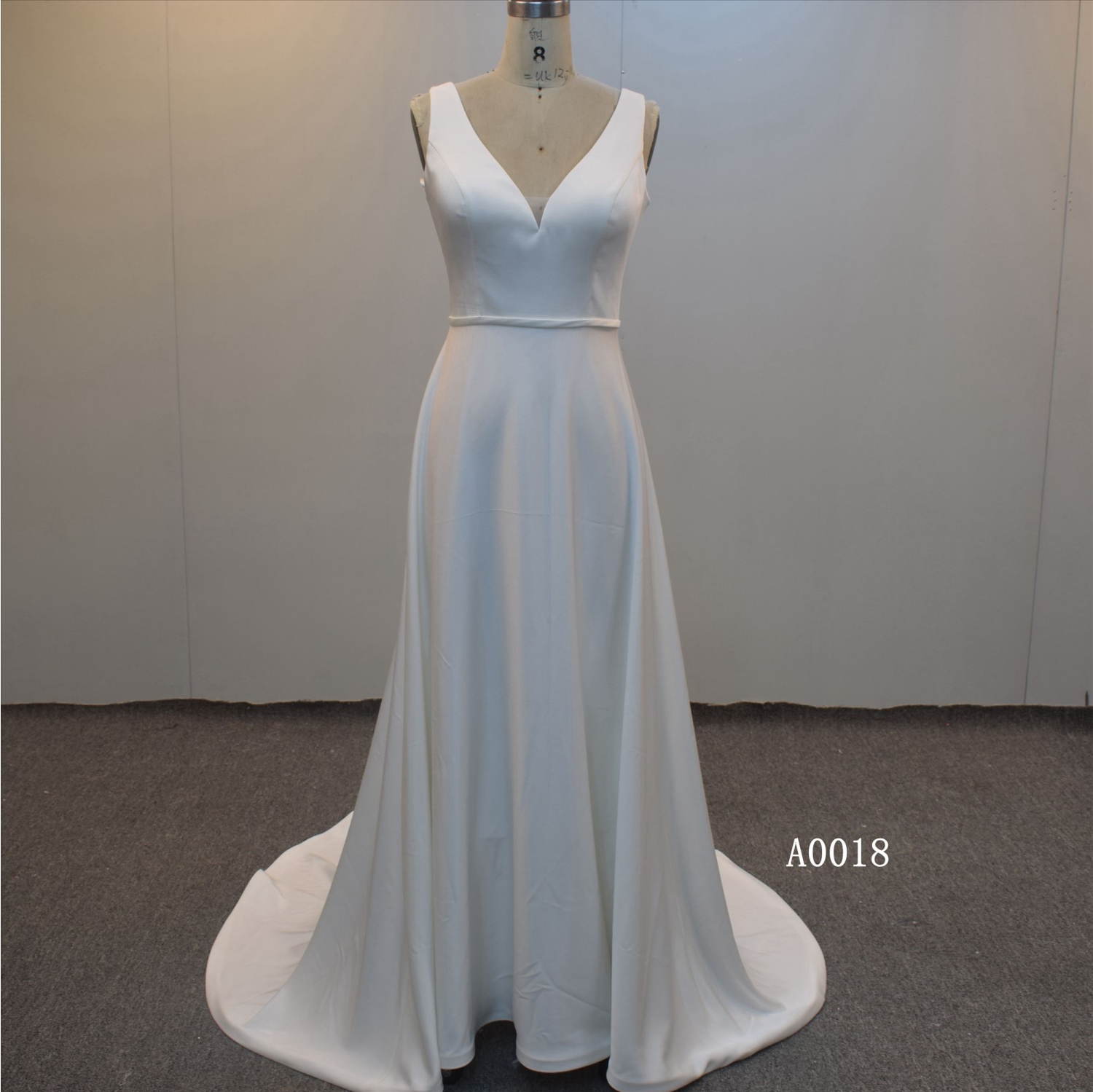 Sheath Style Bridal Gown Hot Sell Sleeveless Wedding Gown Custom Made Bridal Gown Wholesale 3418