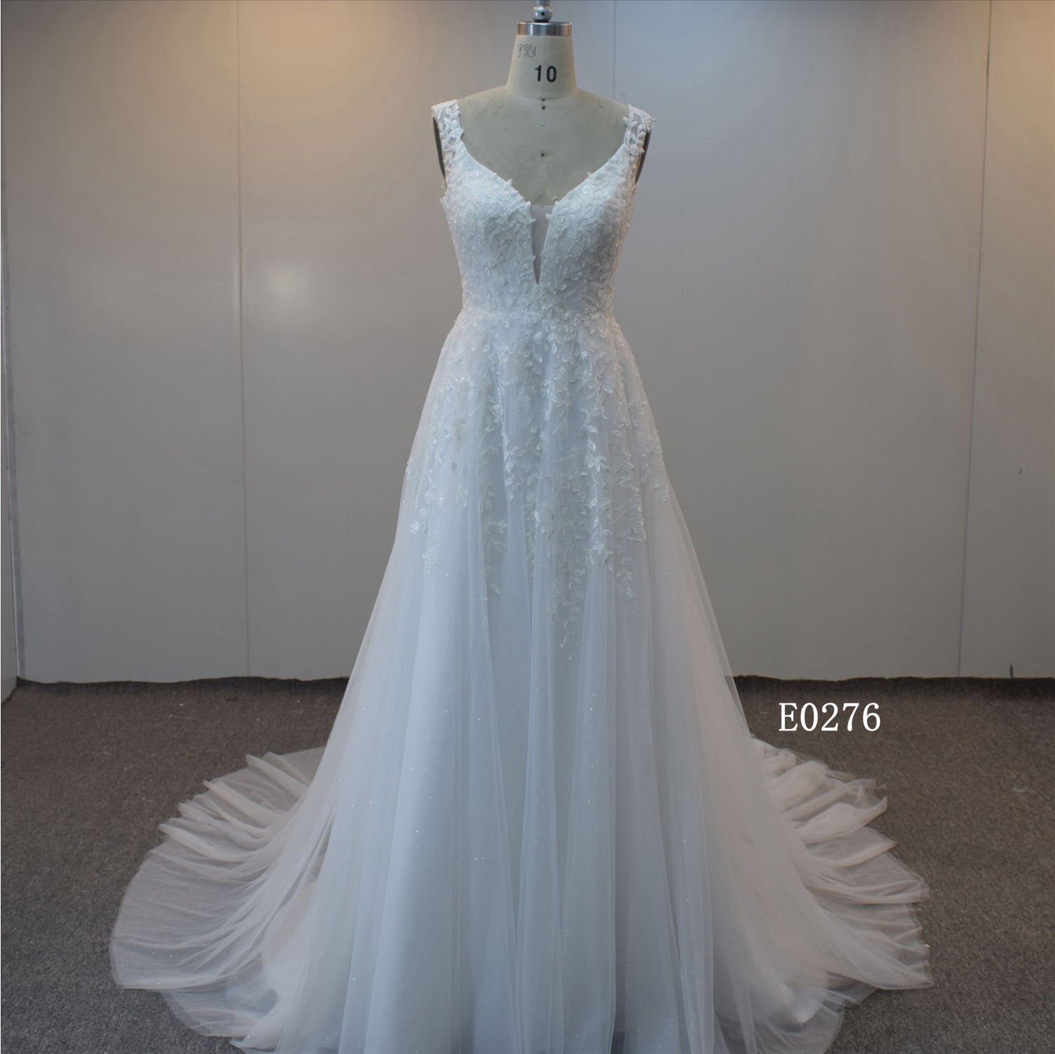 Sexy A-line style bridal gown, hot sell tulle with lace bridal dress ...