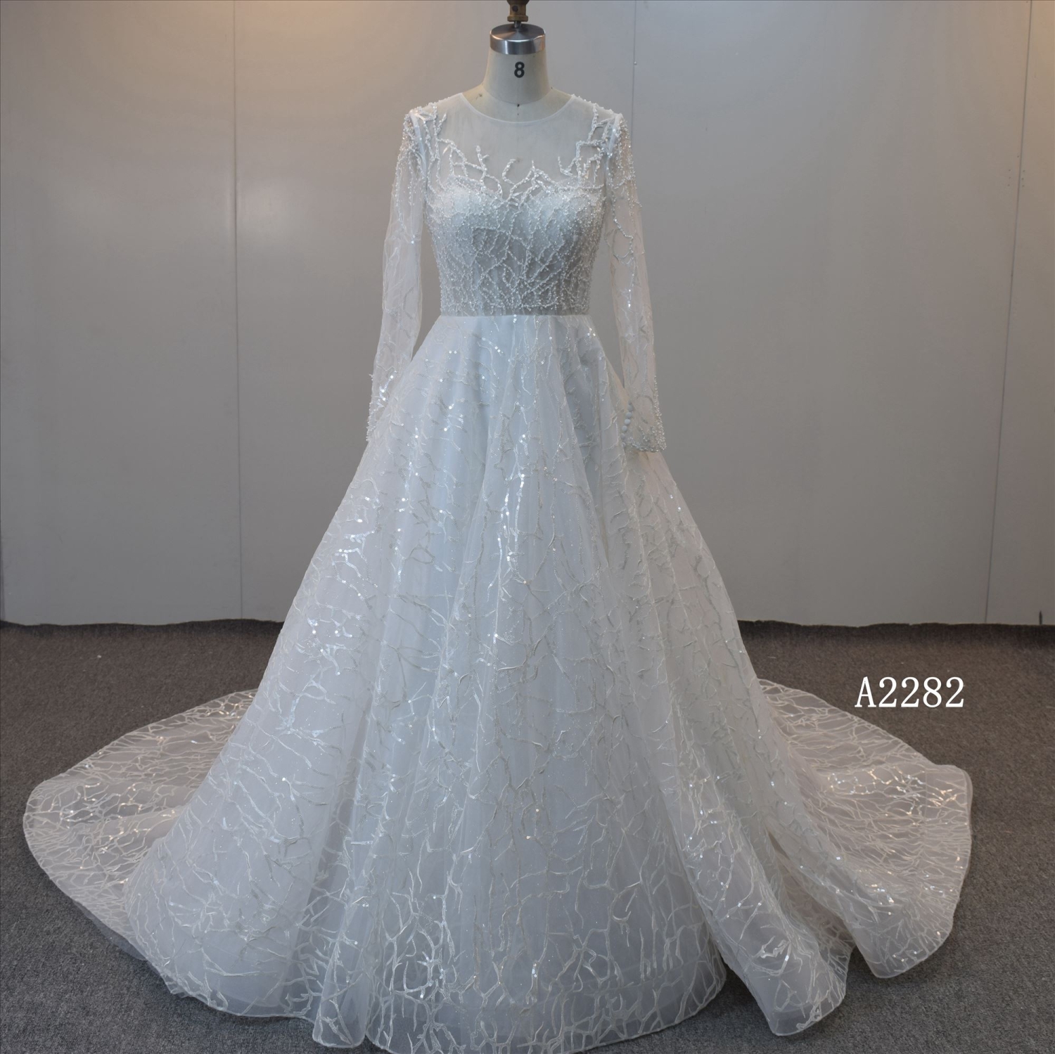 beads-bridal-gown-hot-sell-organza-with-train-ball-gown-fashion-long