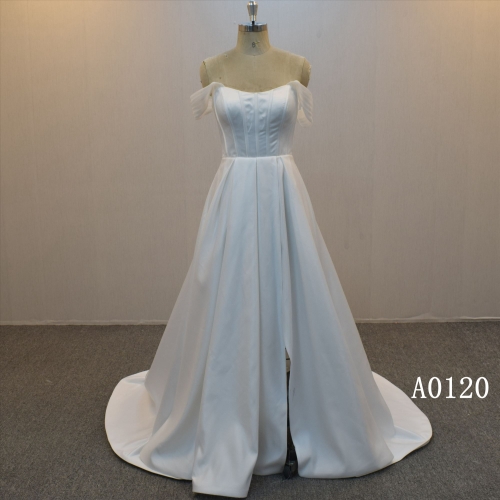 2022 New Arrival Simple Design A line wedding gown