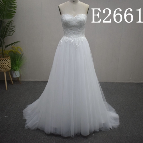 2025 Wedding Dress Sweet Heart Neckline Bridal Gown